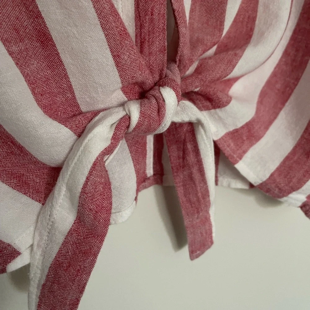 NWOT RAILS Thea Tie Front Button Up in Seville Stripe - Picture 12 of 16